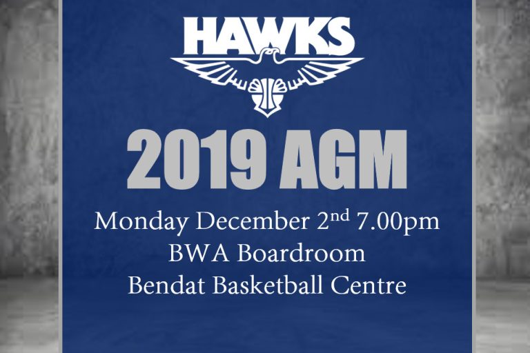 Hawks AGM Monday December 2nd